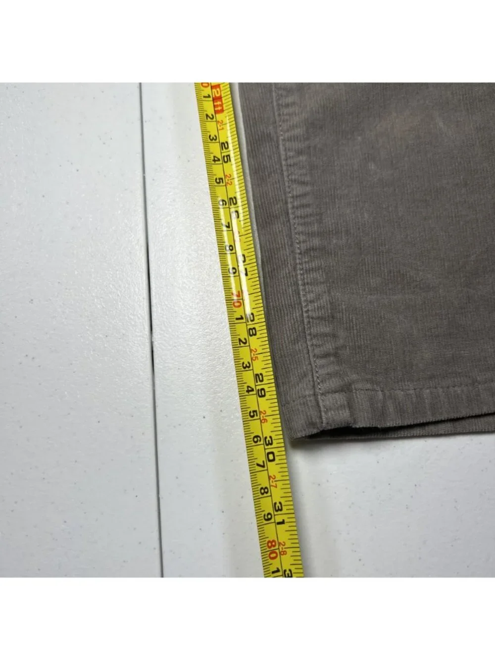 Faherty Mens Gray Brown Corduroy Five Pocket Pants Size 34x30 Stretch Casual